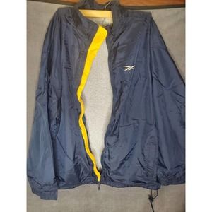 Reebok Vintage Men's Windbreaker Jacket RN# 69421 CA#17335 Full Zip Up Size XL
